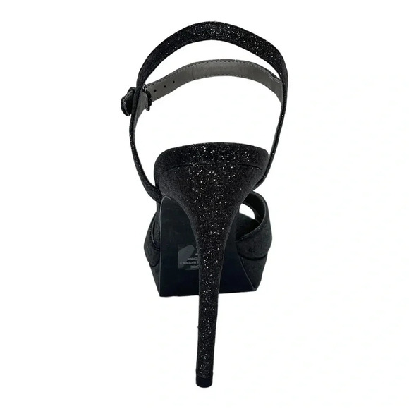 Guess Jordie Black Glitter Metallic Womens Heels Size 7.5M - Picture 5 of 11